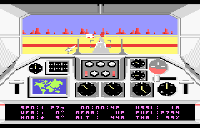 Yes, this is a flight simulator for the Atari 7800... STOP LAUGHING!