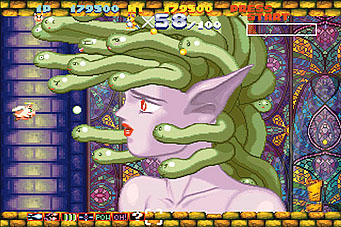What other game do you fight a giant topless anime Medusa in?